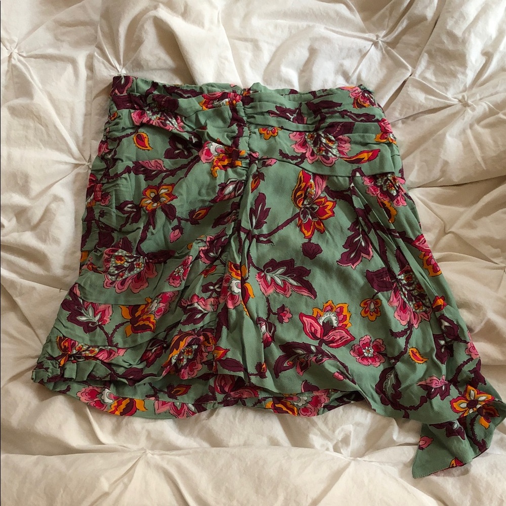 Zara Green Floral Skirt